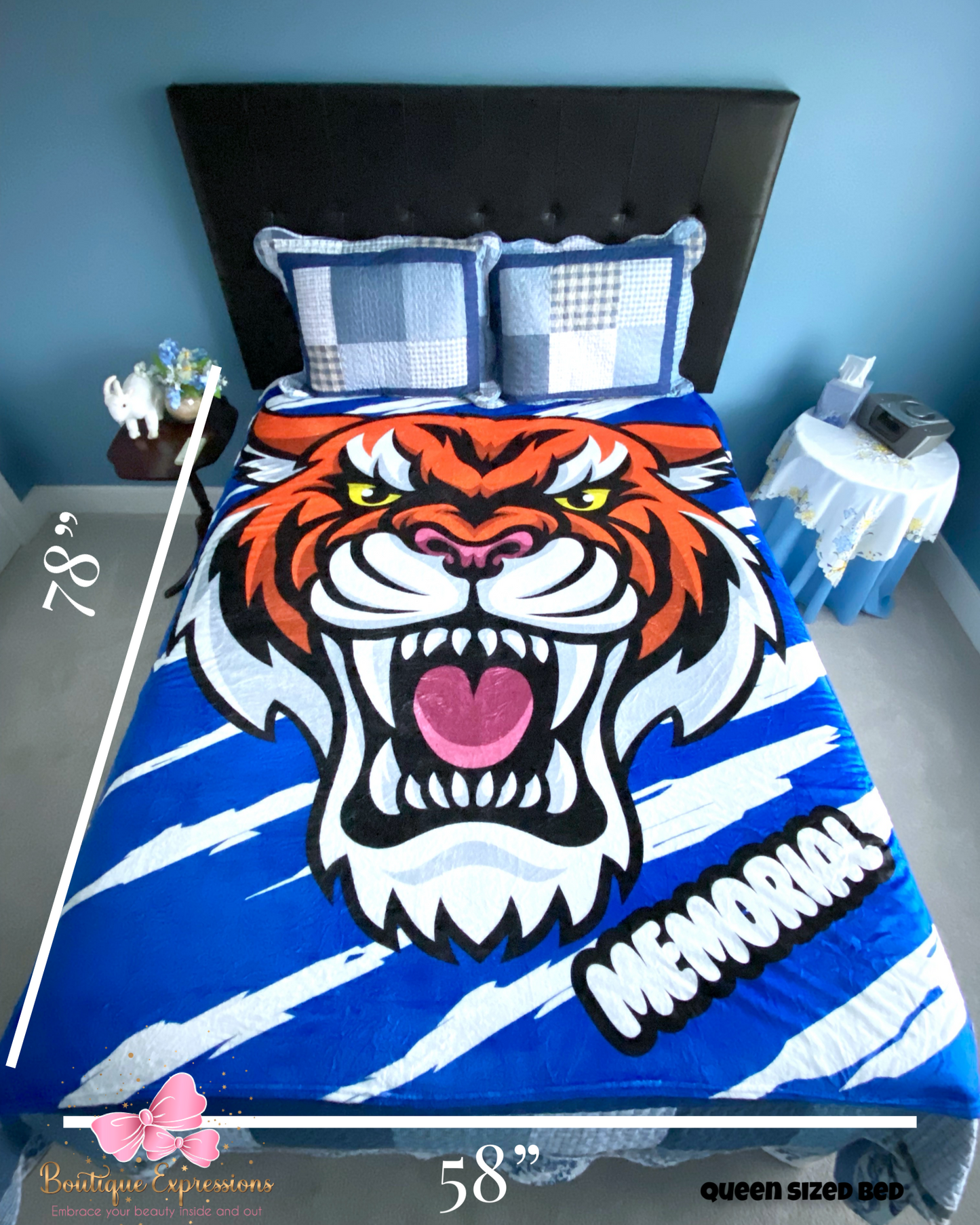 Memorial Tigers Oversized Blanket