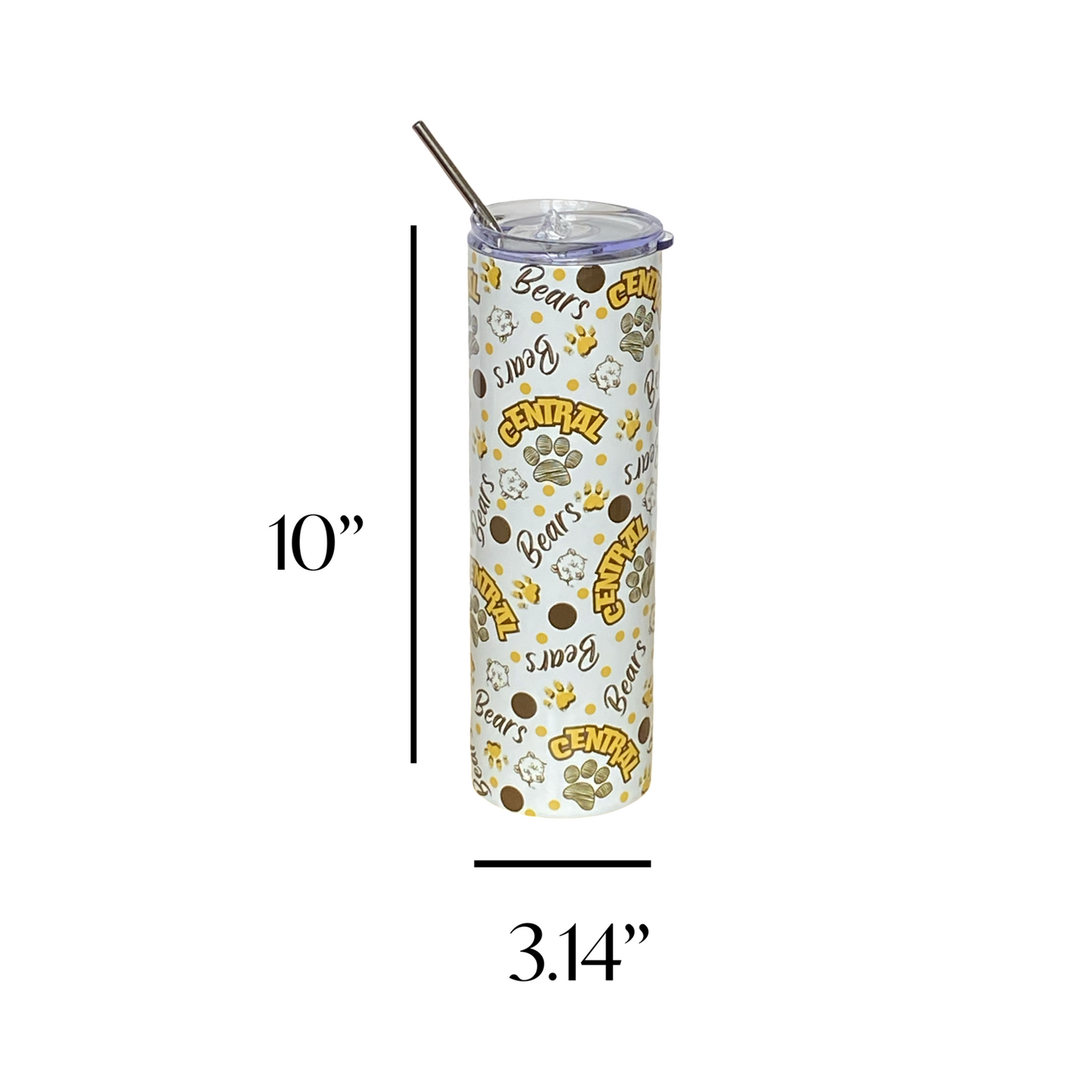 Cheetah Softball 30oz Skinny Tumbler