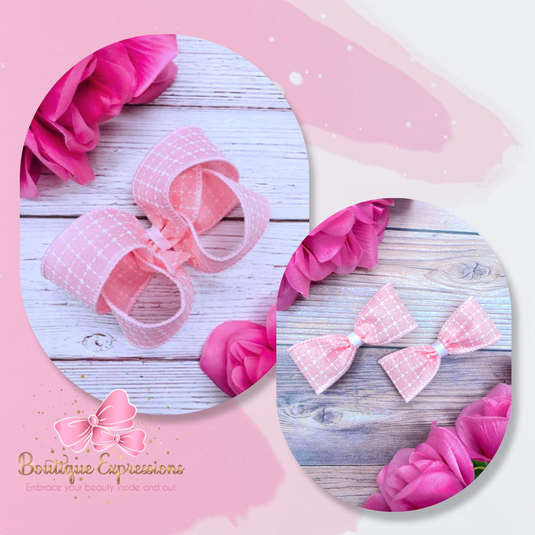 Baby Pink and White Stitching