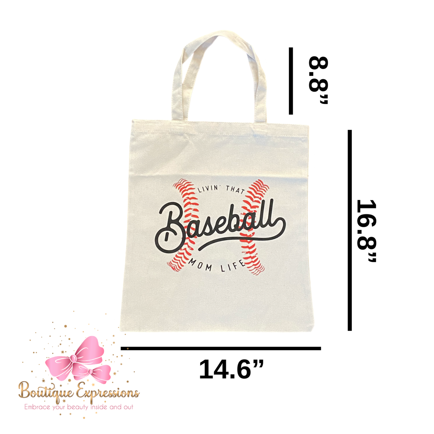 Canvas Sports Tote: Livin’ That Baseball Mom Life