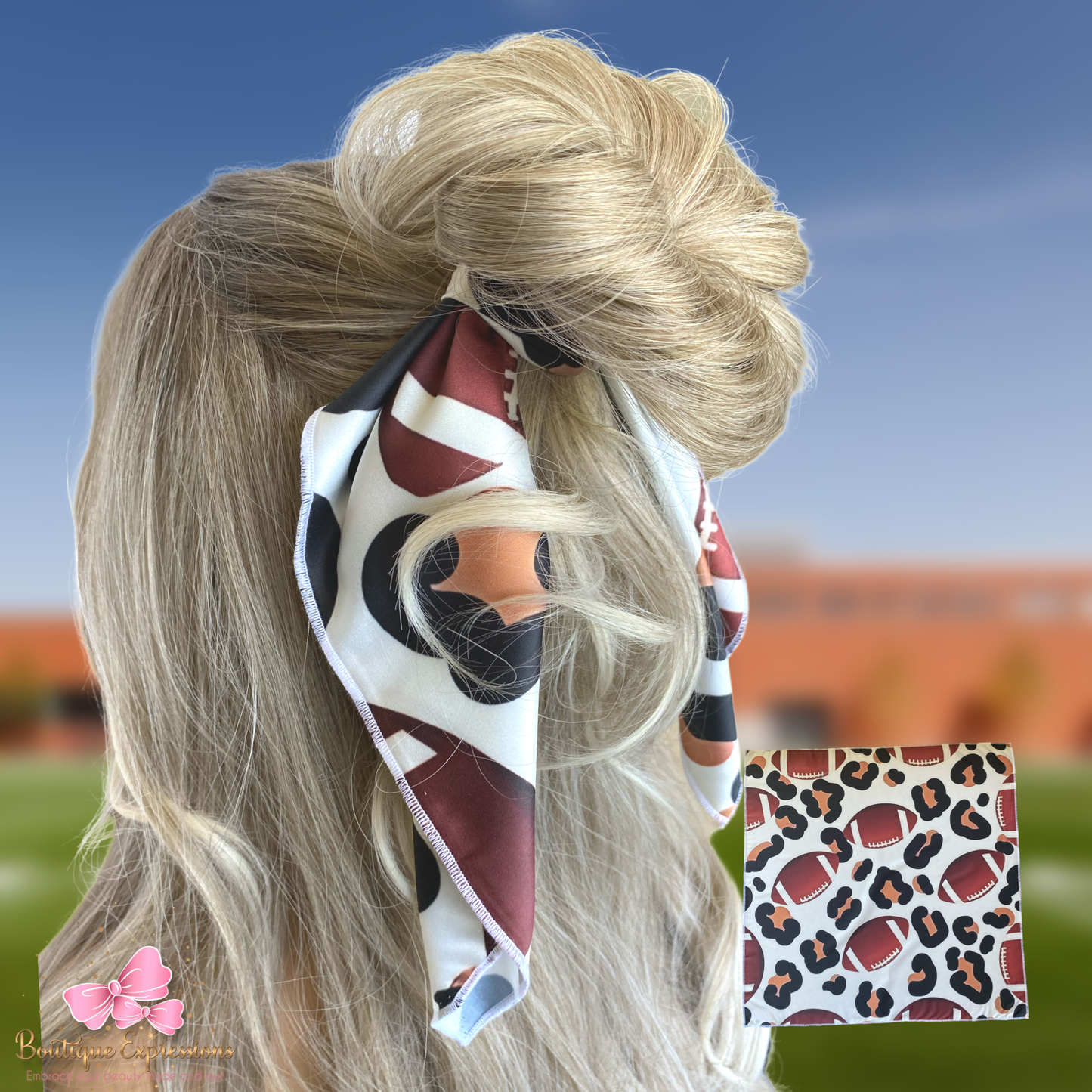 Football Cheetah Velour Bandana