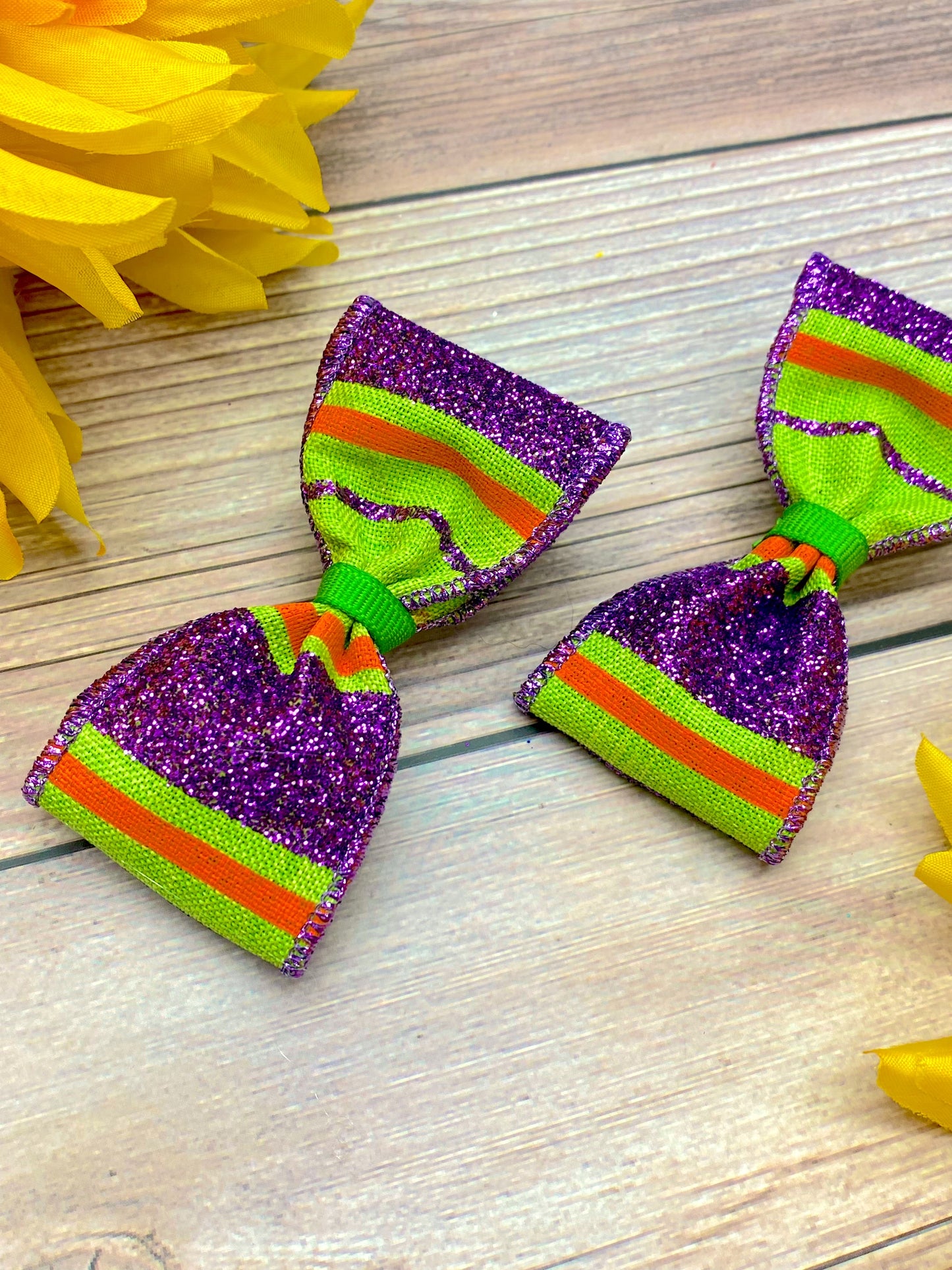 Stripes of Glitter (Lime)