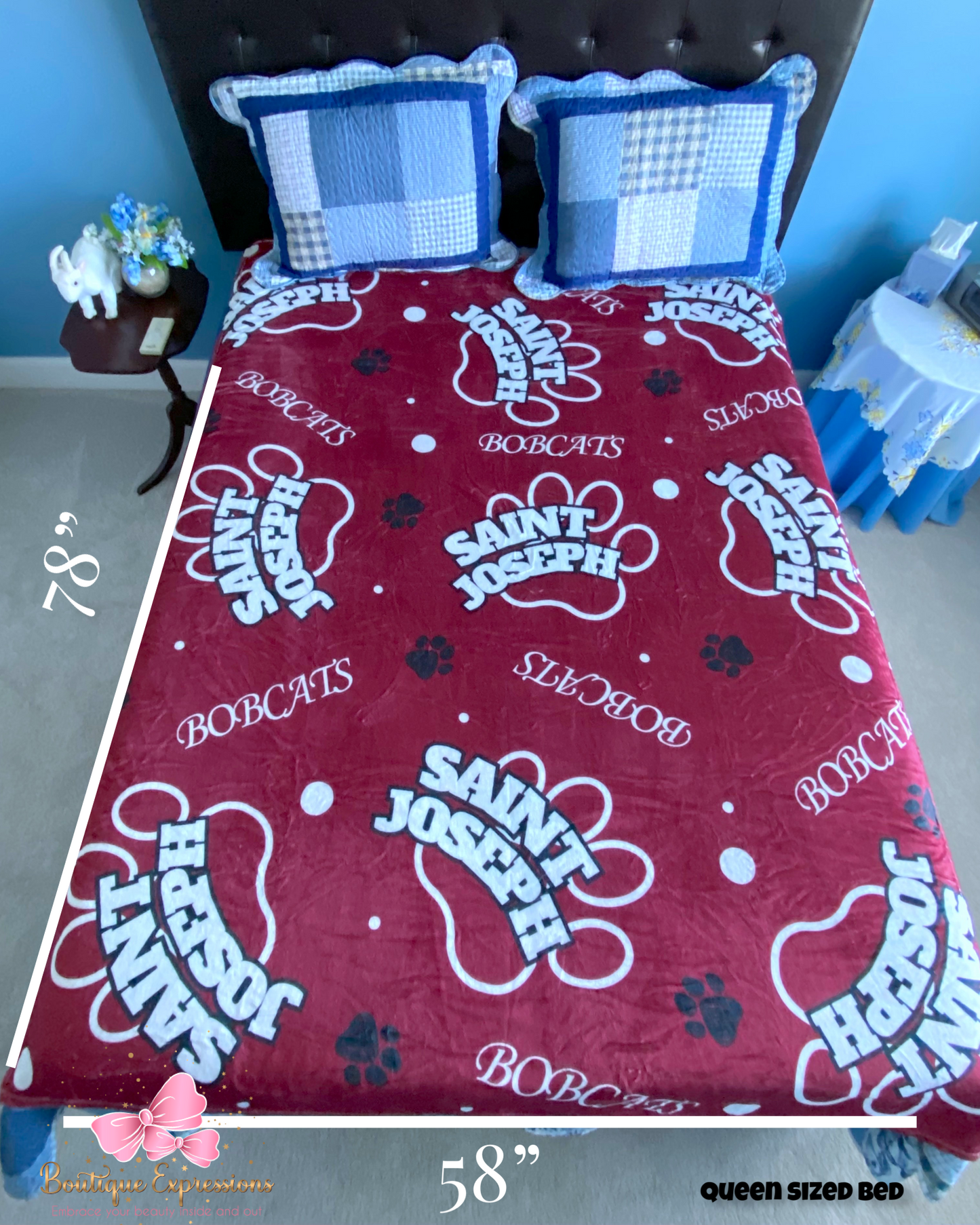 St. Joe Bobcats Oversized Flannel Blanket