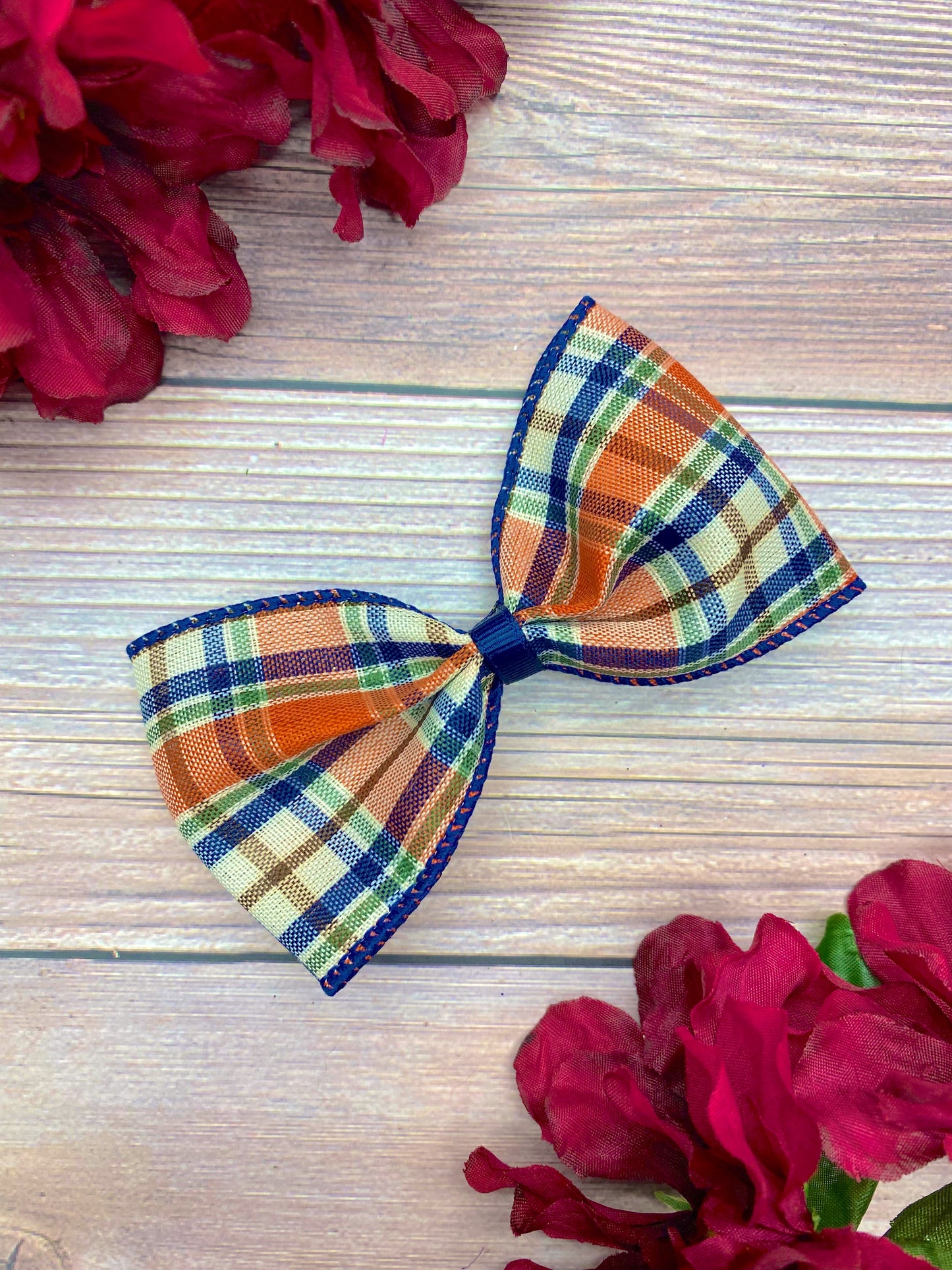 Navy and Moss Plaid