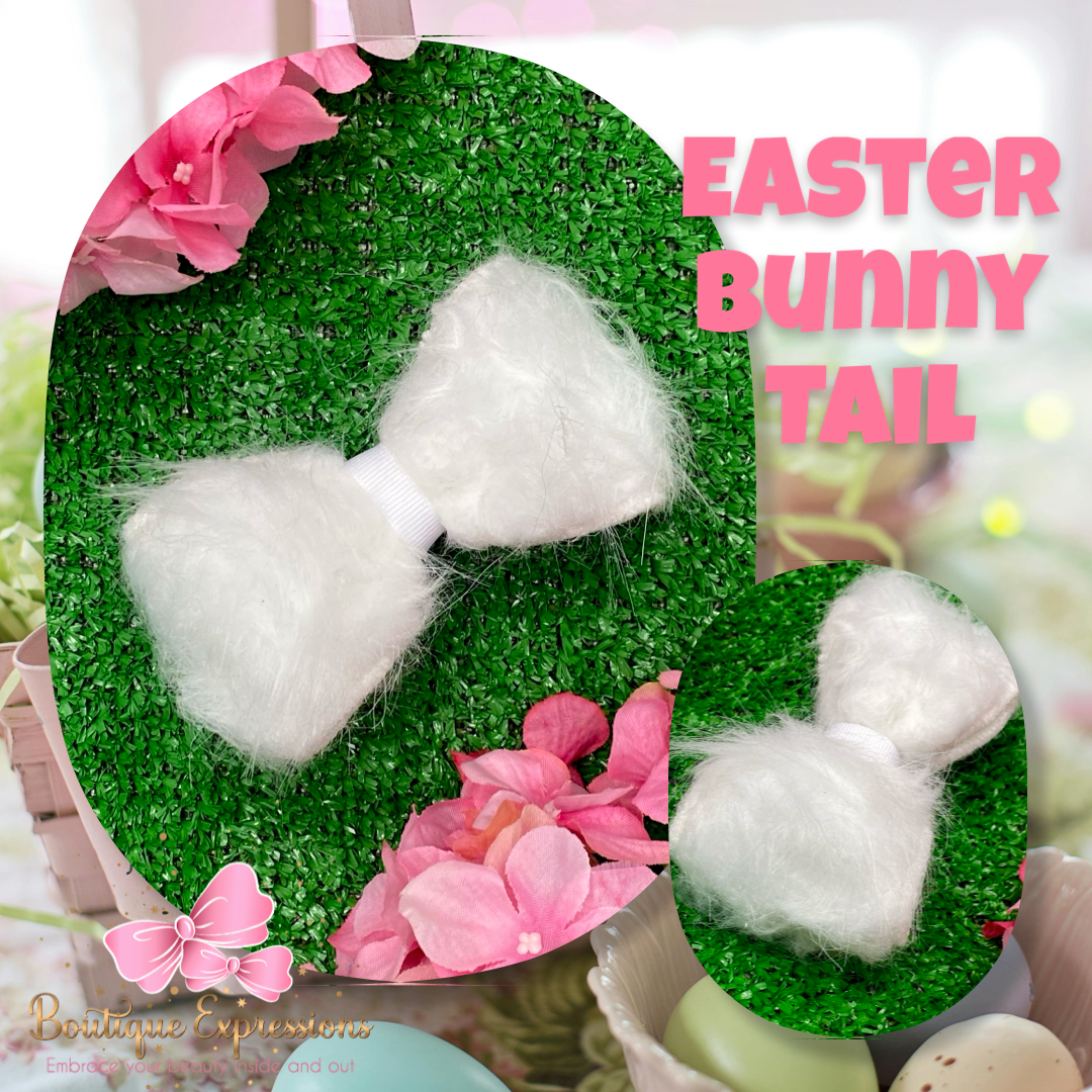 White Faux Fur: Easter Bunny Tail