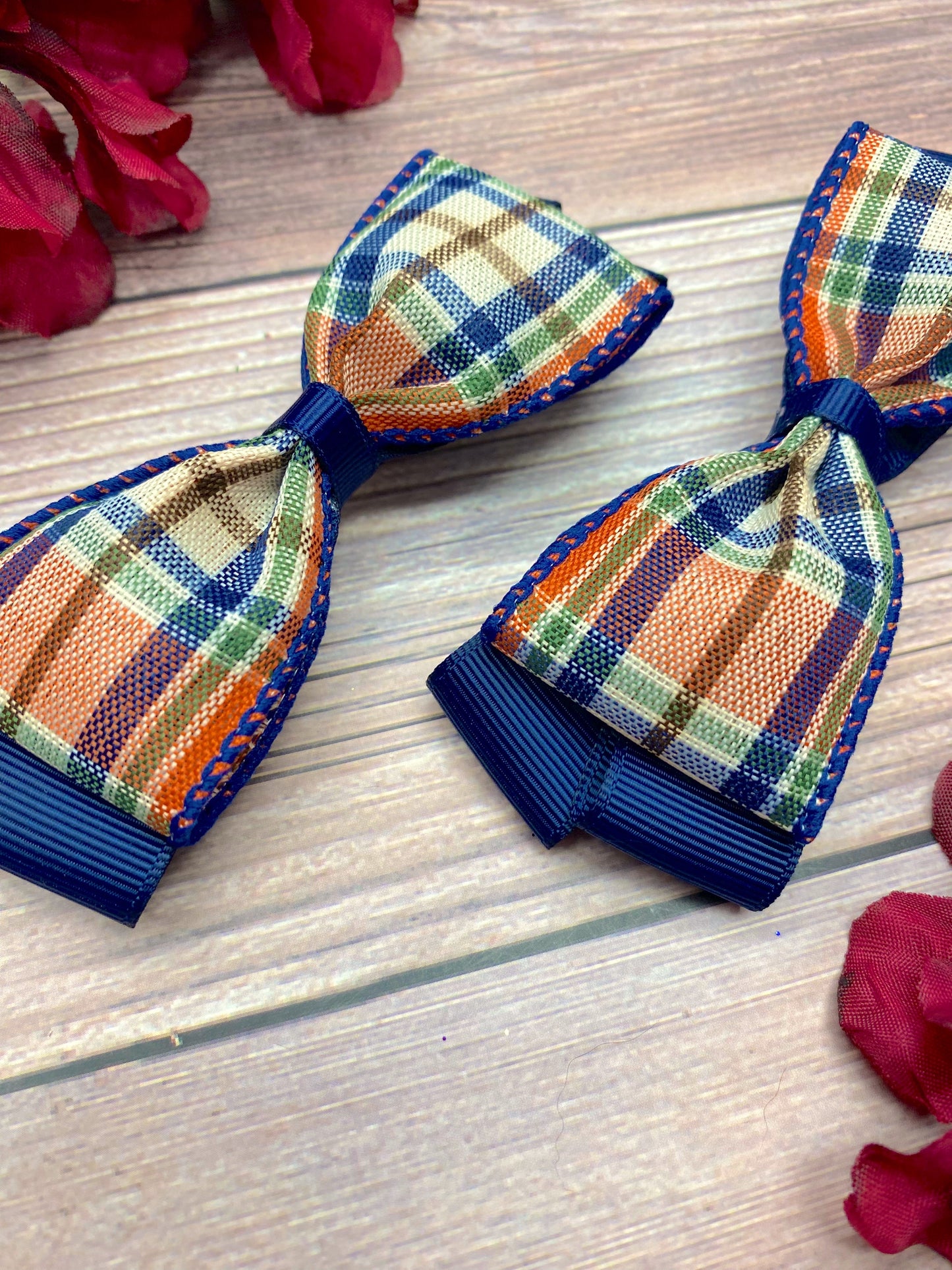 Navy and Moss Plaid