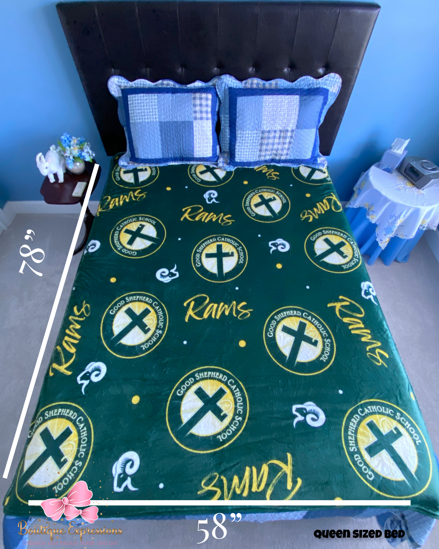 Good Shepherd Rams Oversized Flannel Blanket