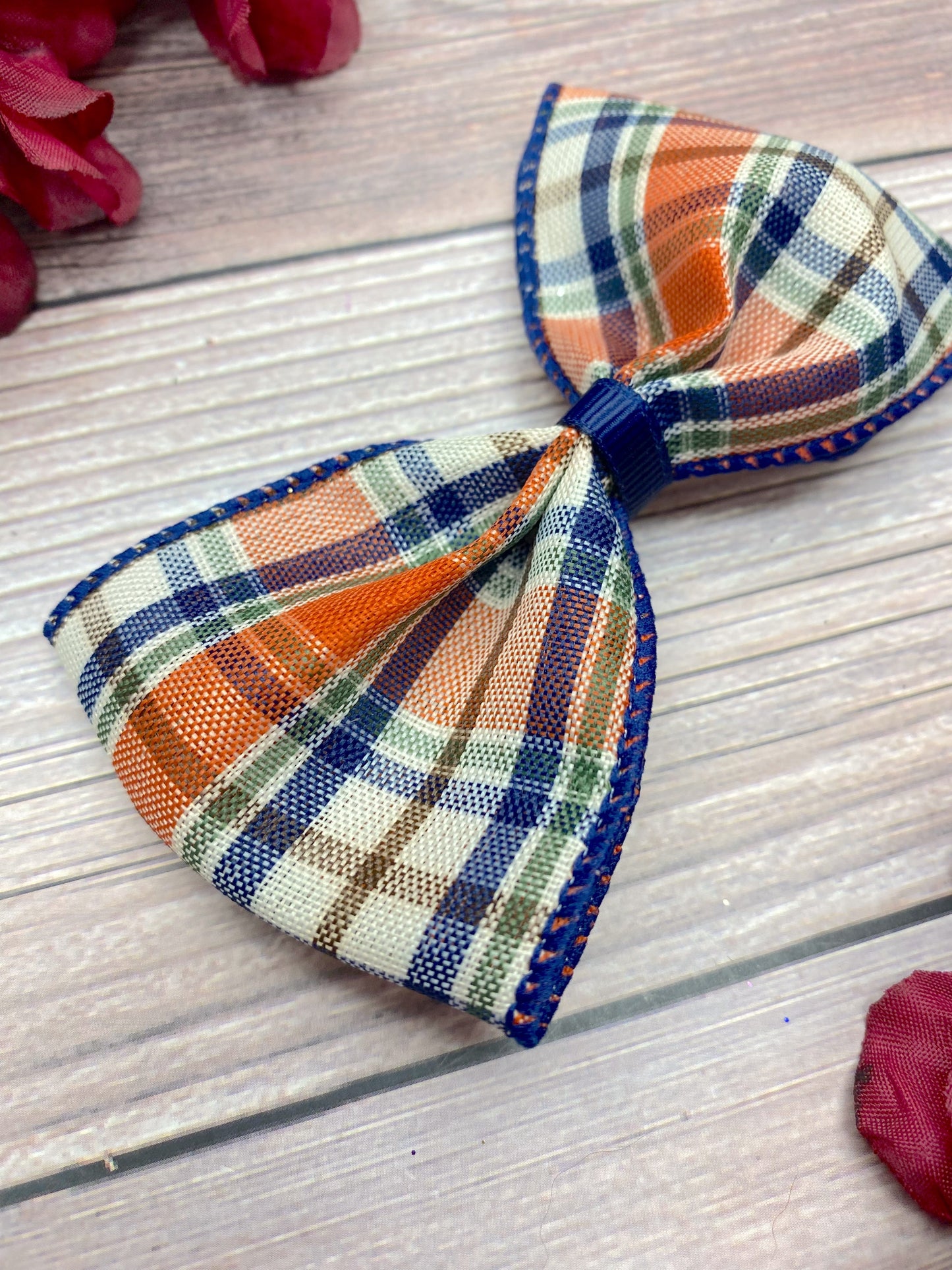 Navy and Moss Plaid