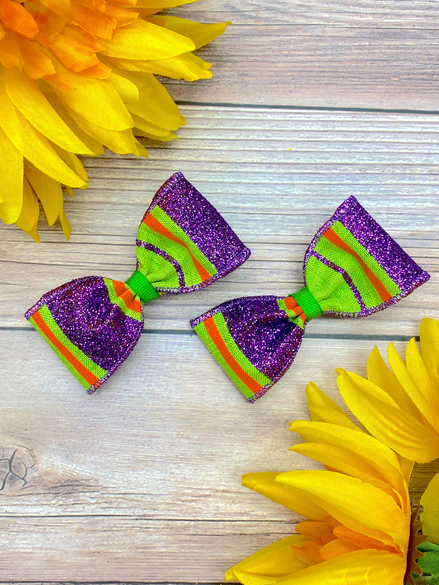 Stripes of Glitter (Lime)