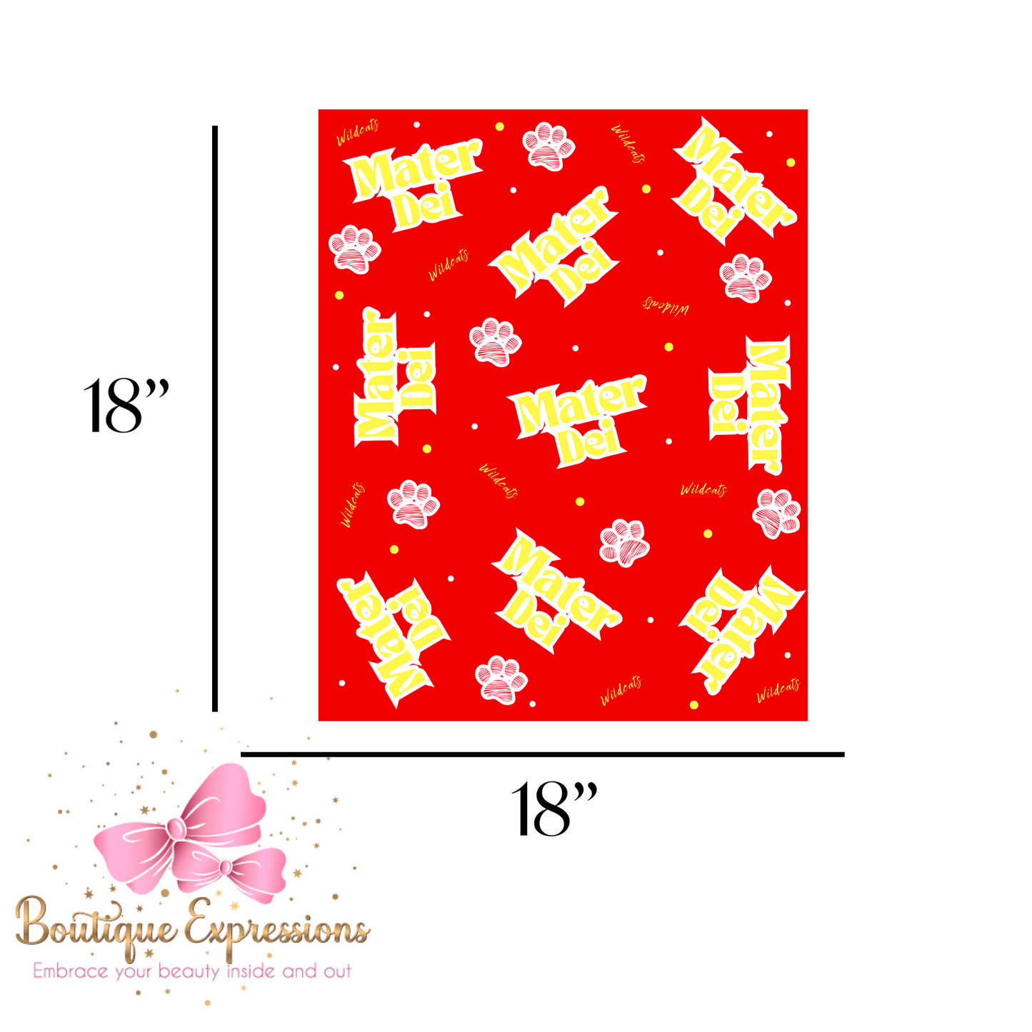 Mater Dei Velour Bandana (Red)