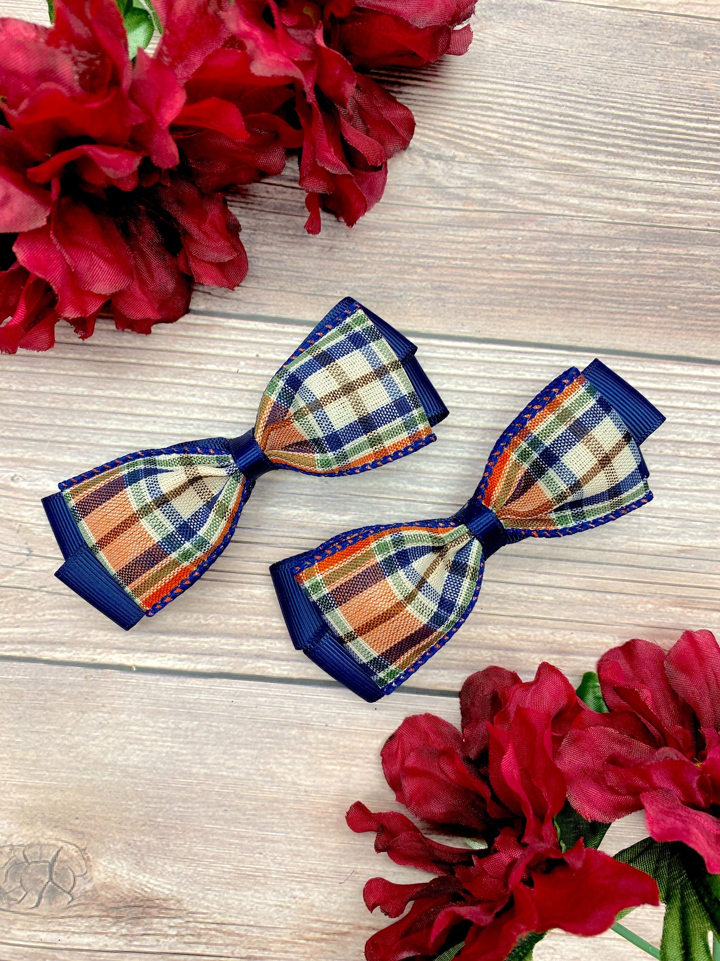 Navy and Moss Plaid