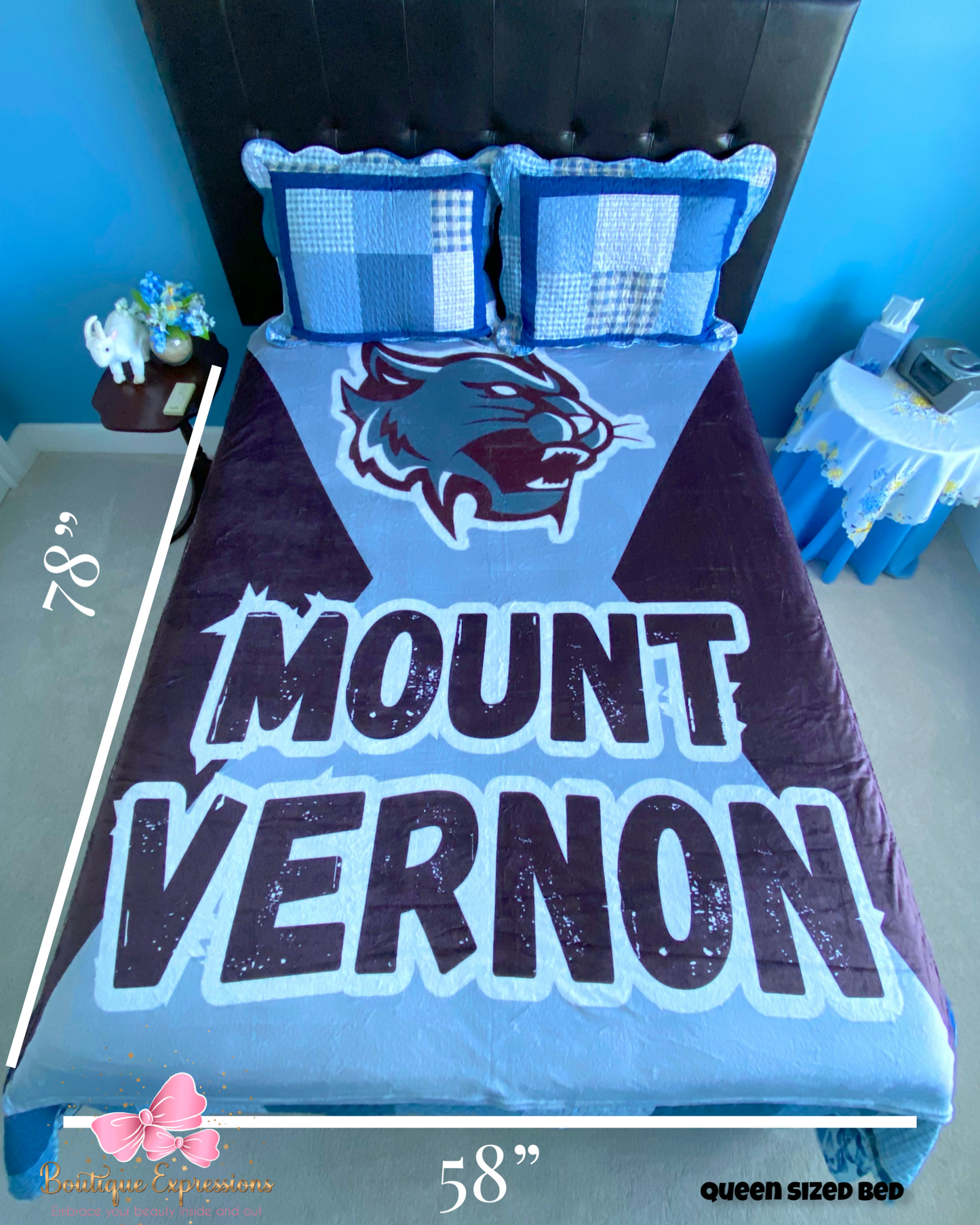 Mount Vernon Wildcats Oversized Blanket (mascot)