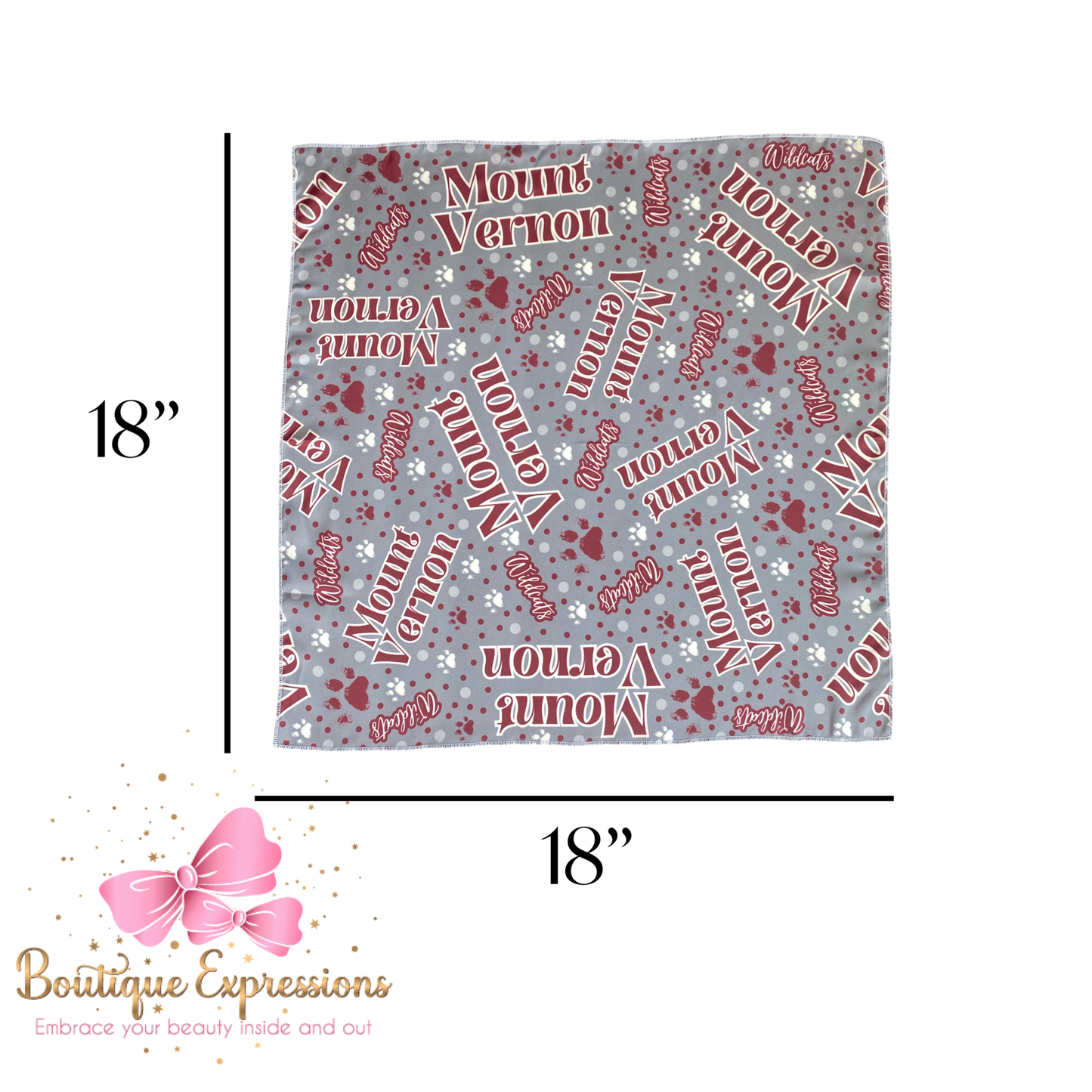 Mount Vernon (grey) Velour Bandana