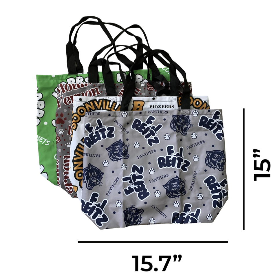 Mount Vernon Canvas Tote with Zipper 15”x15”