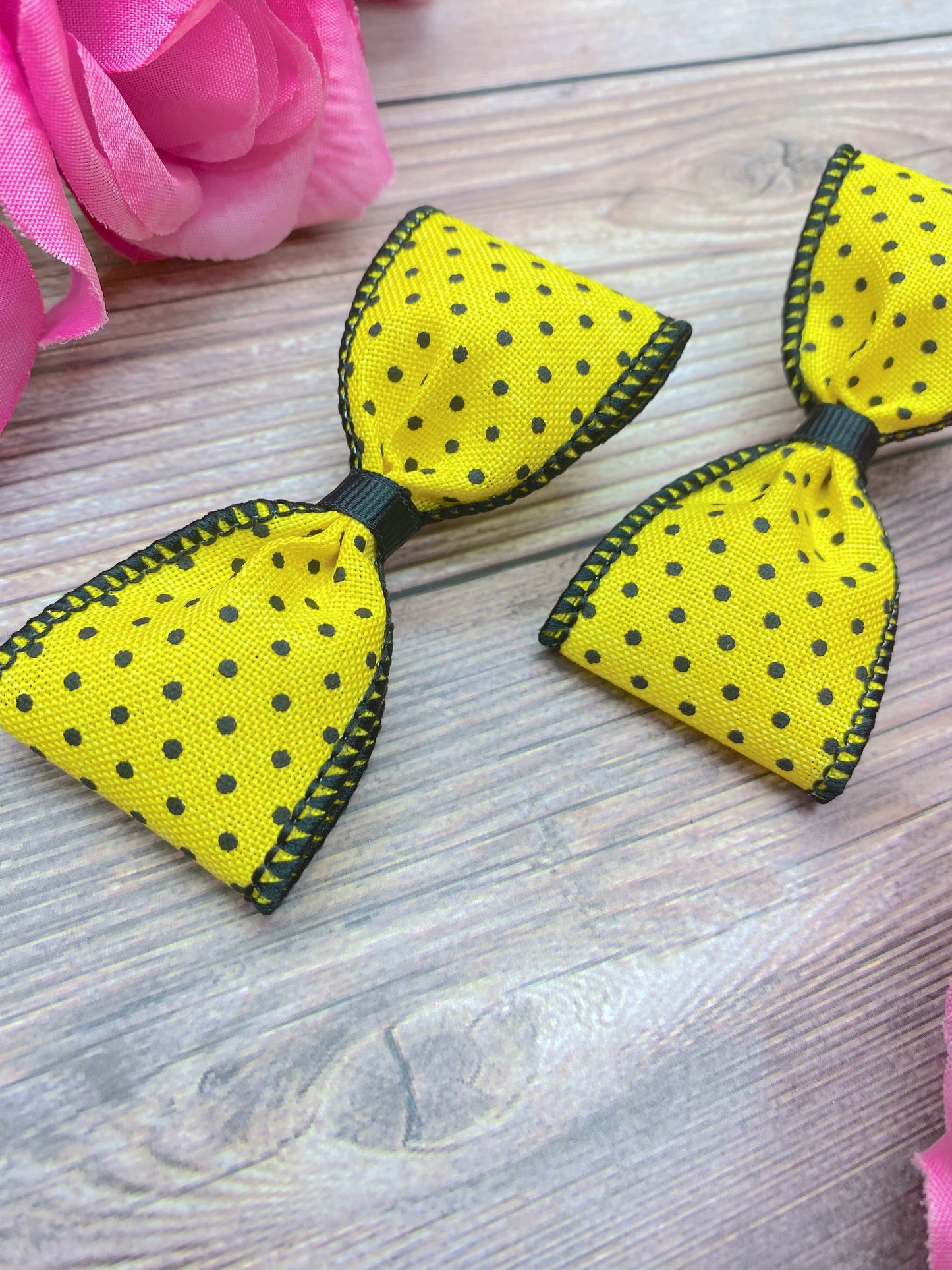 Yellow with Black Dotties