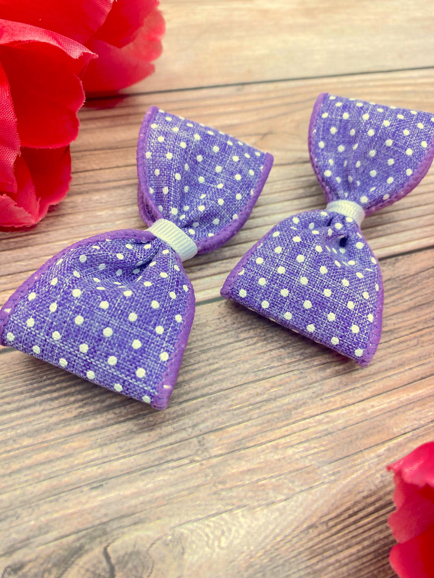 Lavender with White Dotties