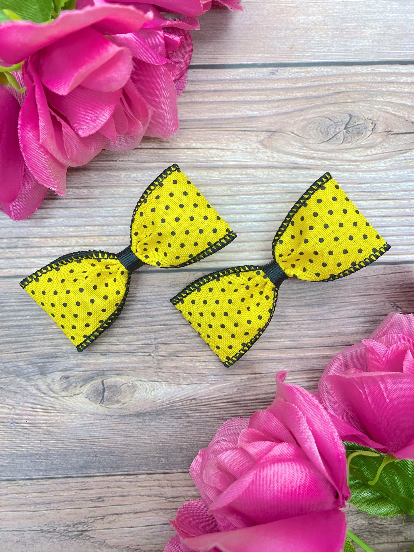 Yellow with Black Dotties