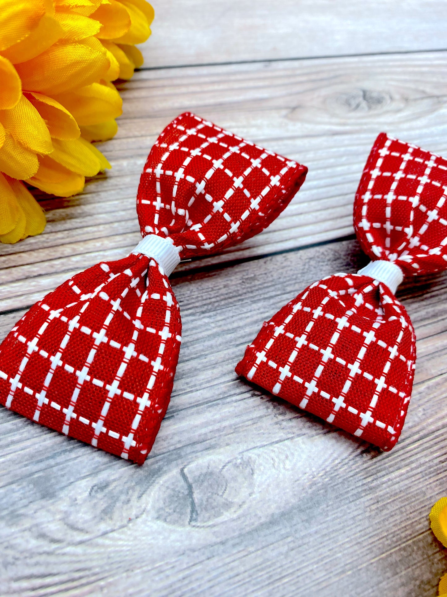 Red and White Stitching