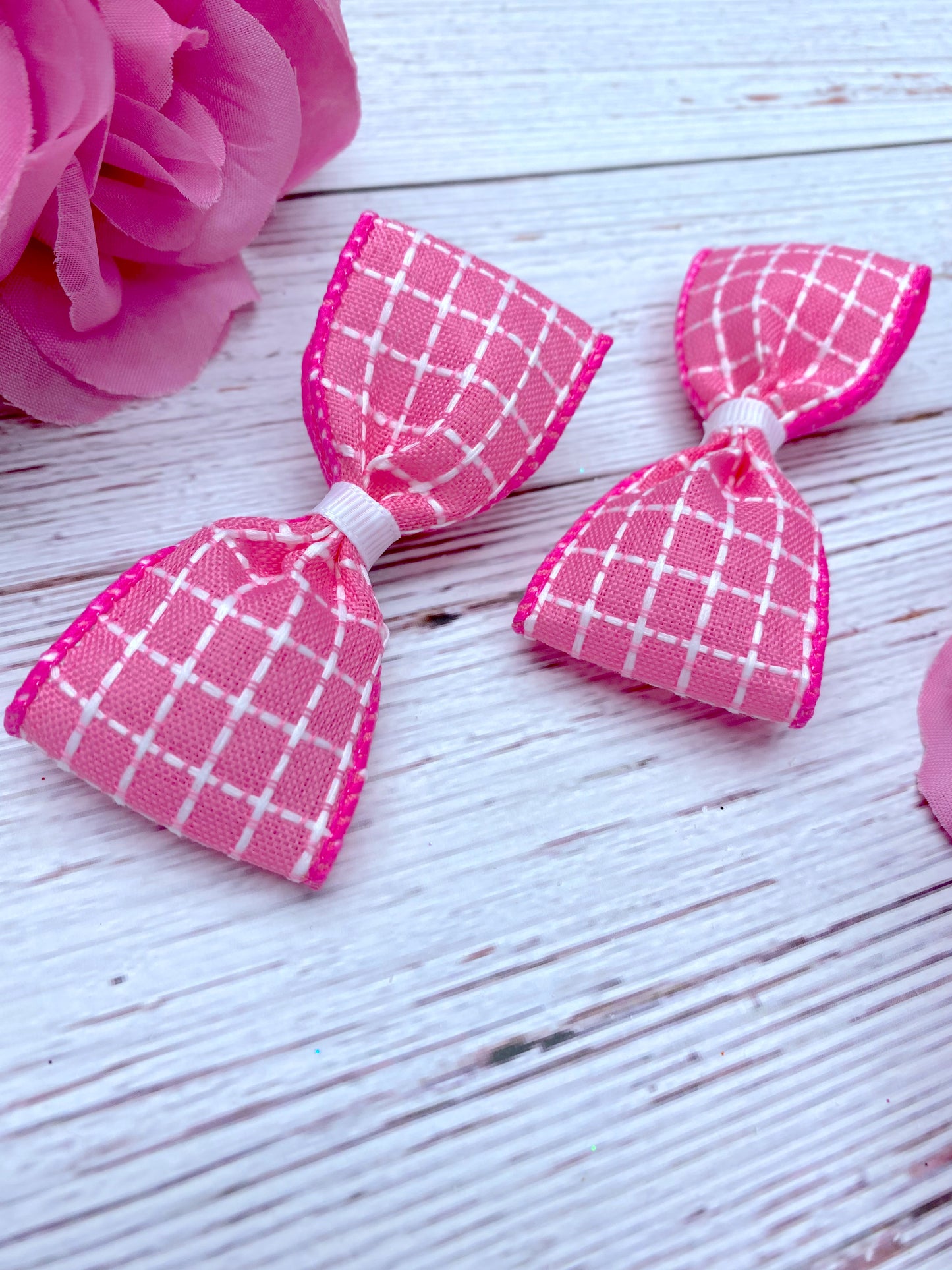 Hot Pink and White Stitching