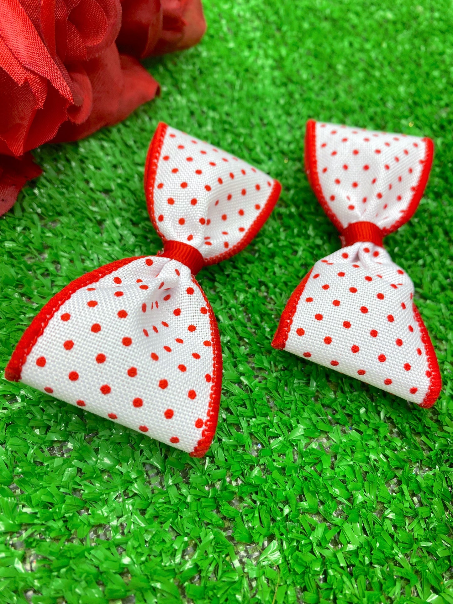 White with Red Dotties