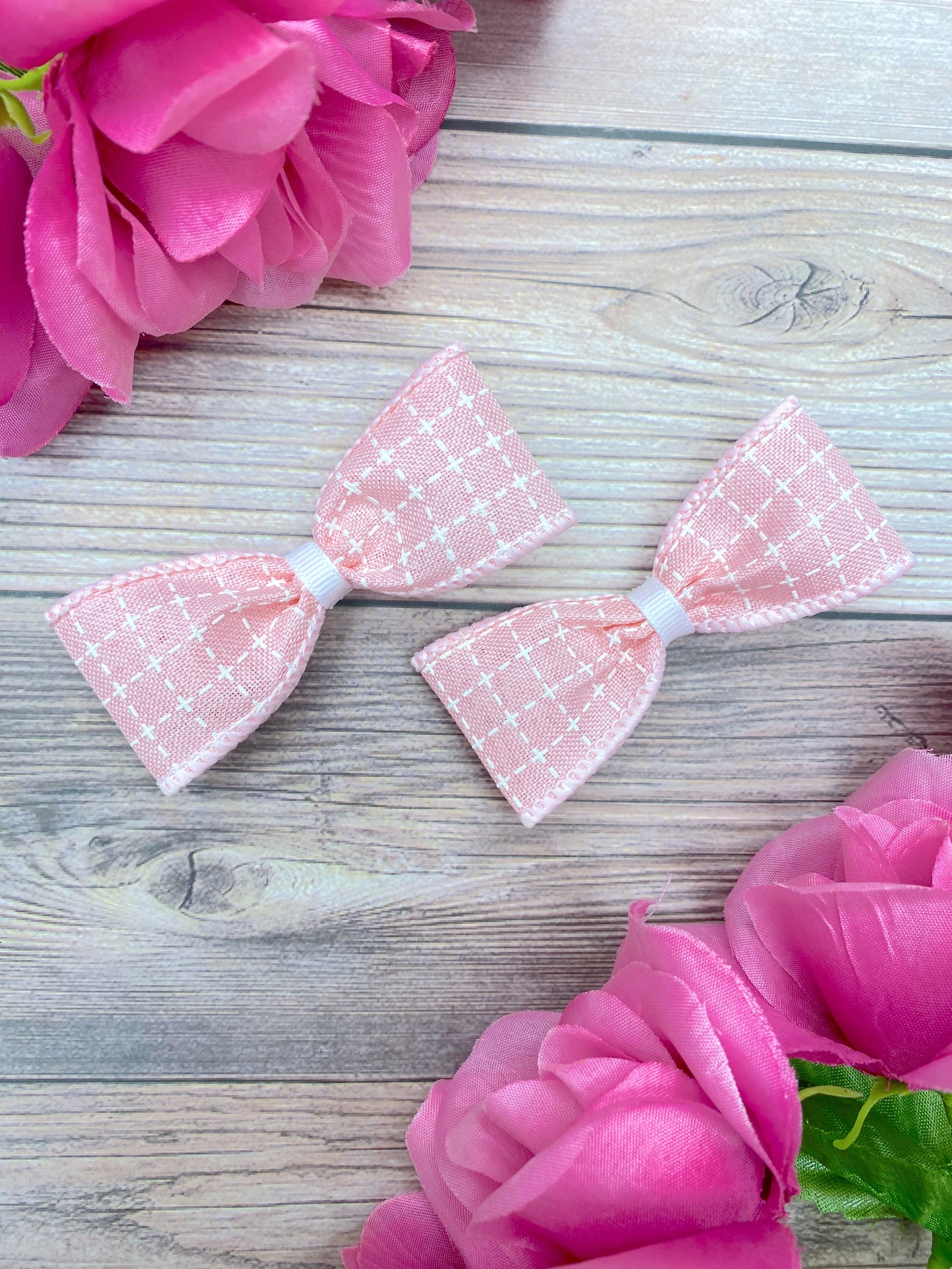 Baby Pink and White Stitching