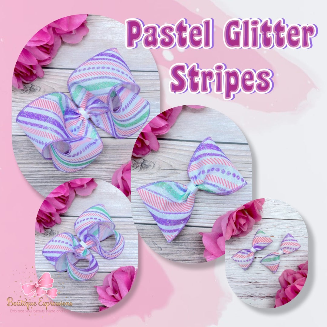 Pastel Glitter Stripes