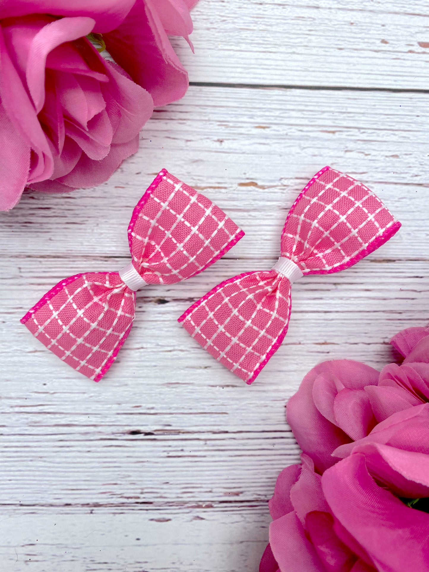 Hot Pink and White Stitching