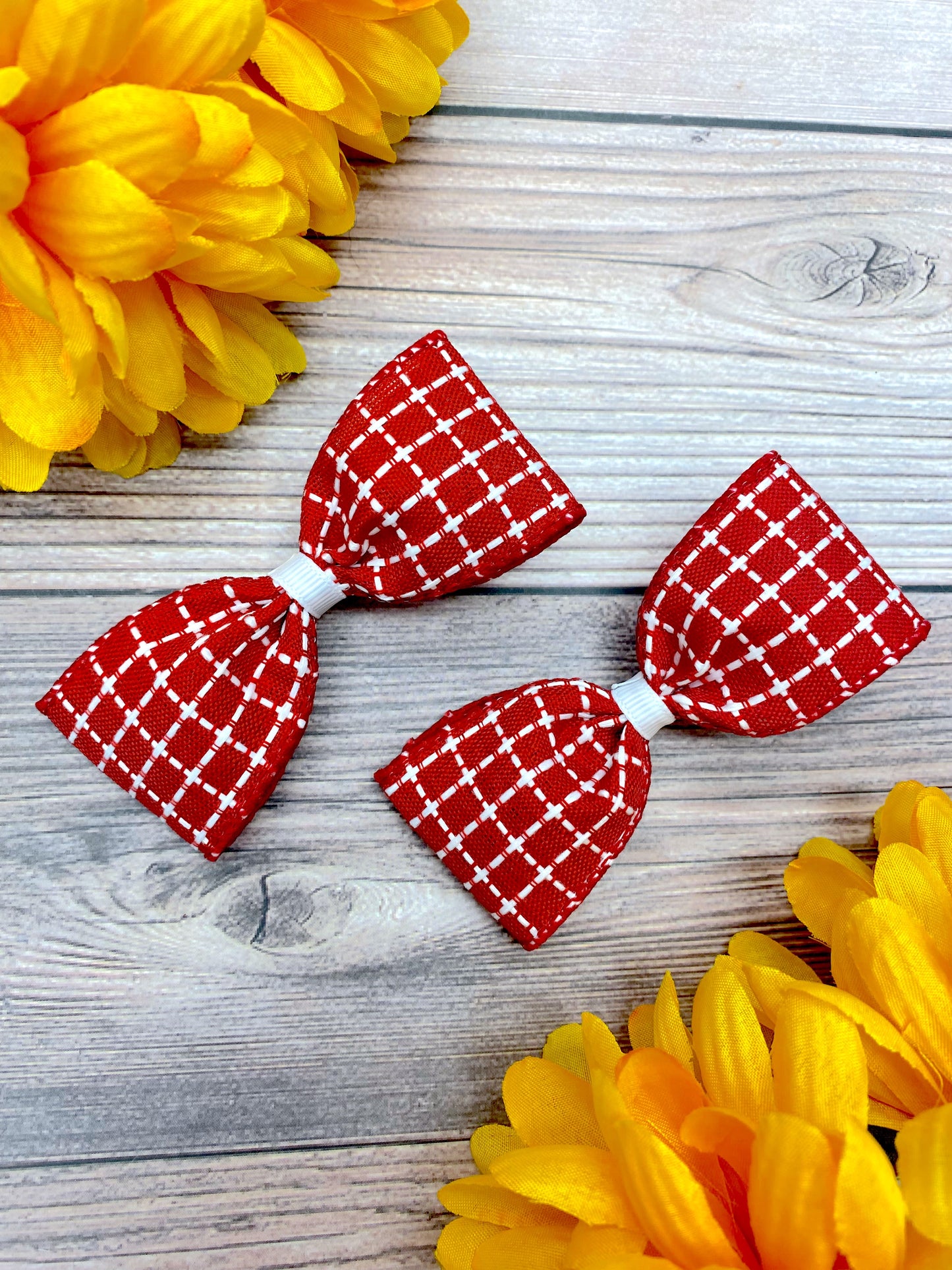 Red and White Stitching