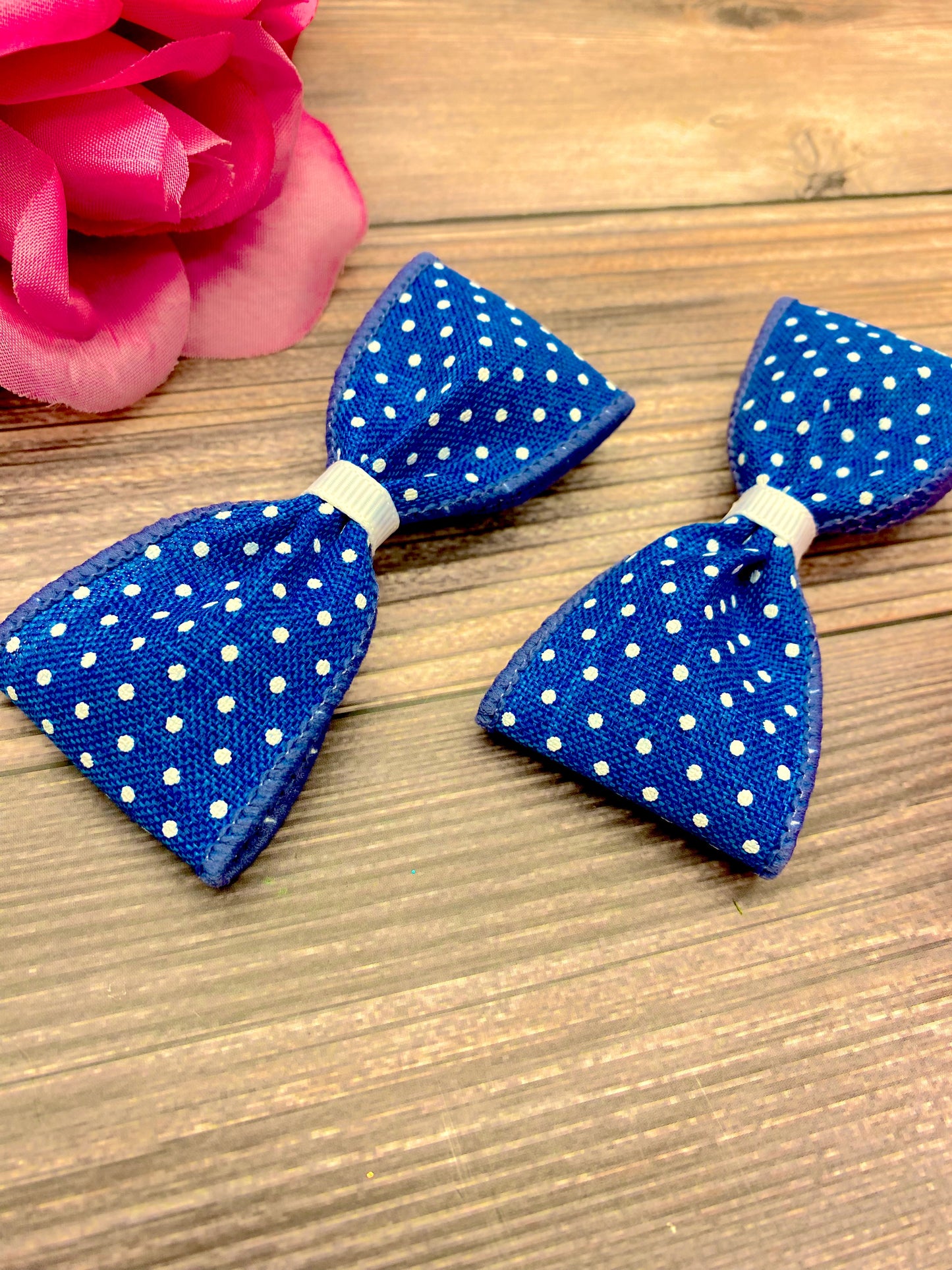Royal with White Dotties