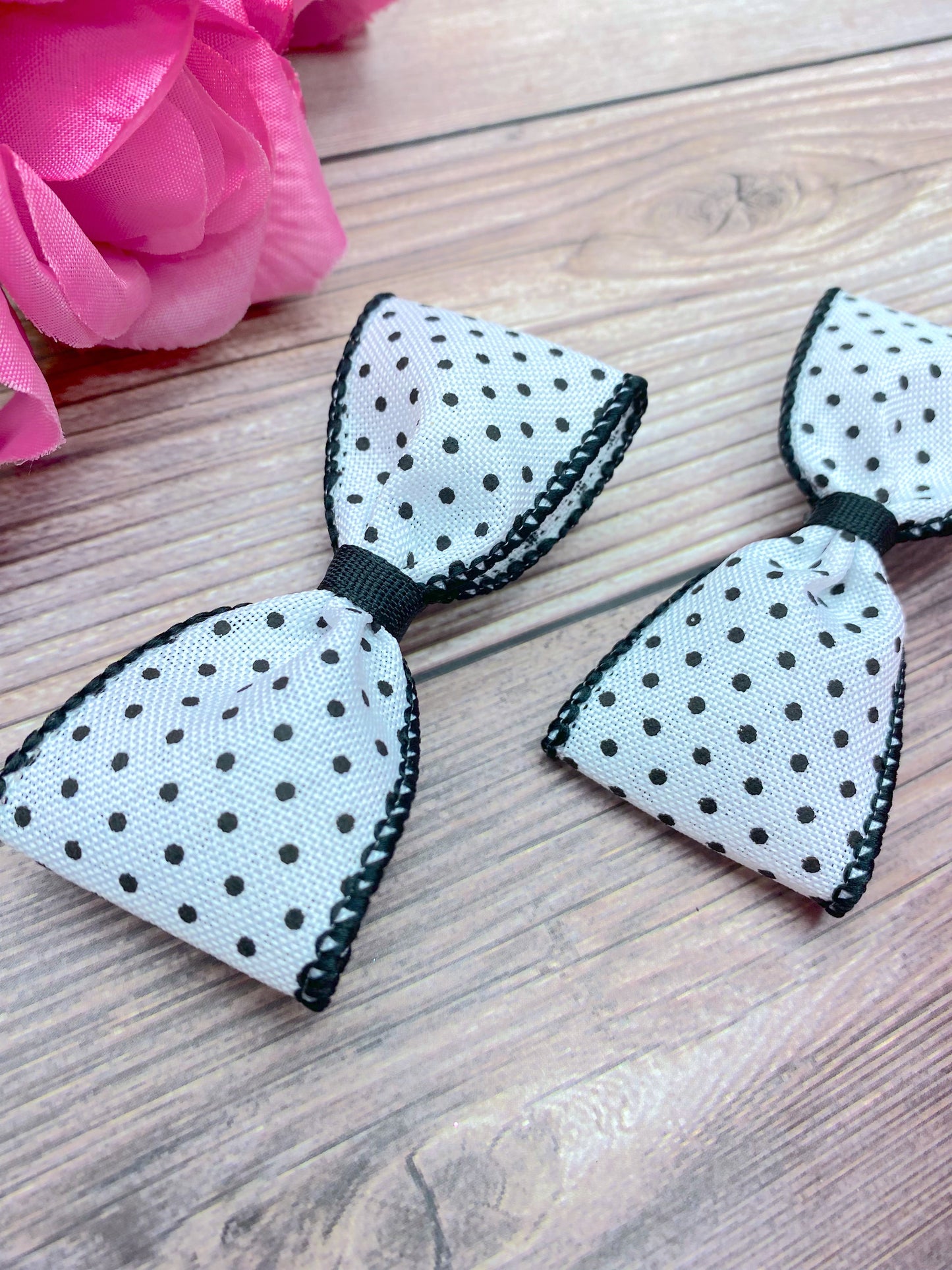 White with Black Dotties