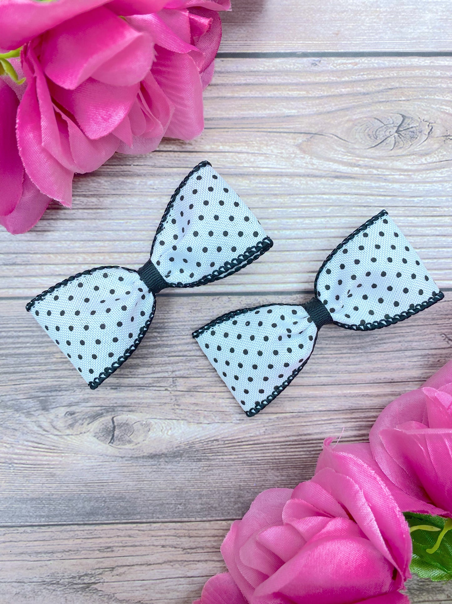 White with Black Dotties