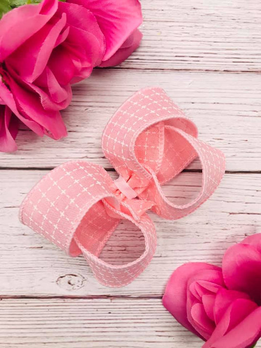 Baby Pink and White Stitching