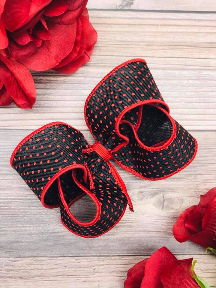 Black with Red Dotties