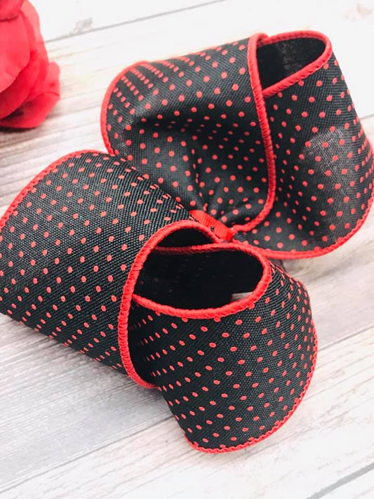Black with Red Dotties