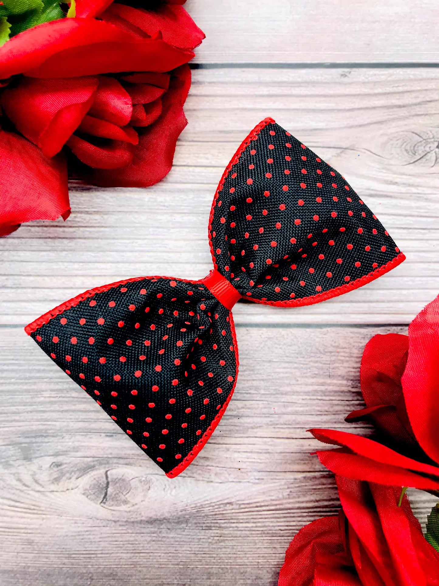 Black with Red Dotties