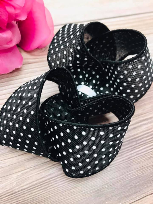 Black with White Dotties