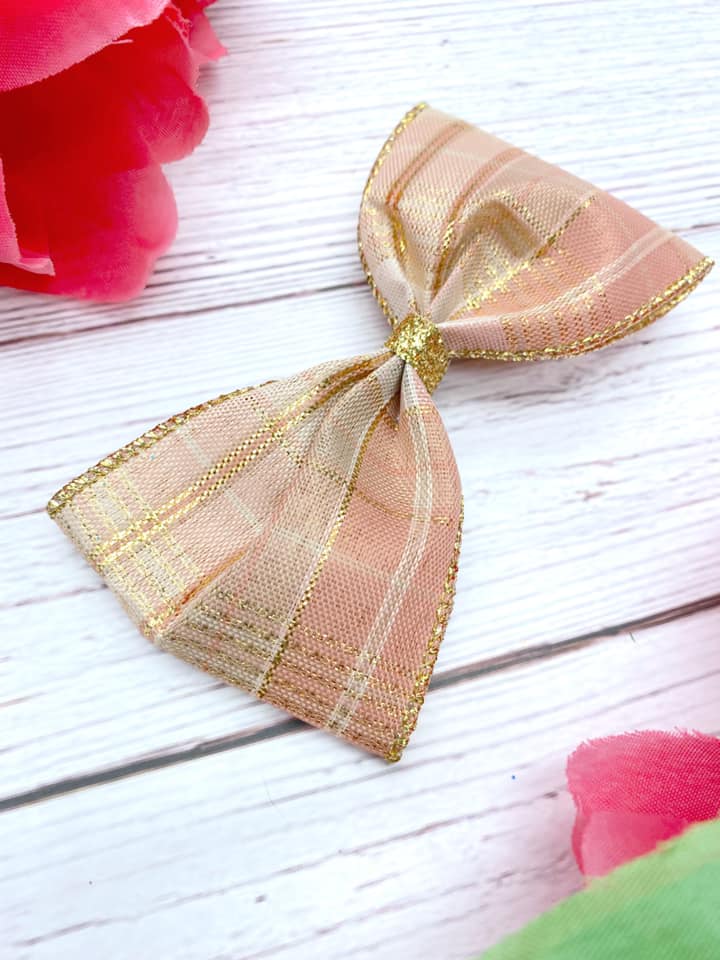 Blush Gold Plaid