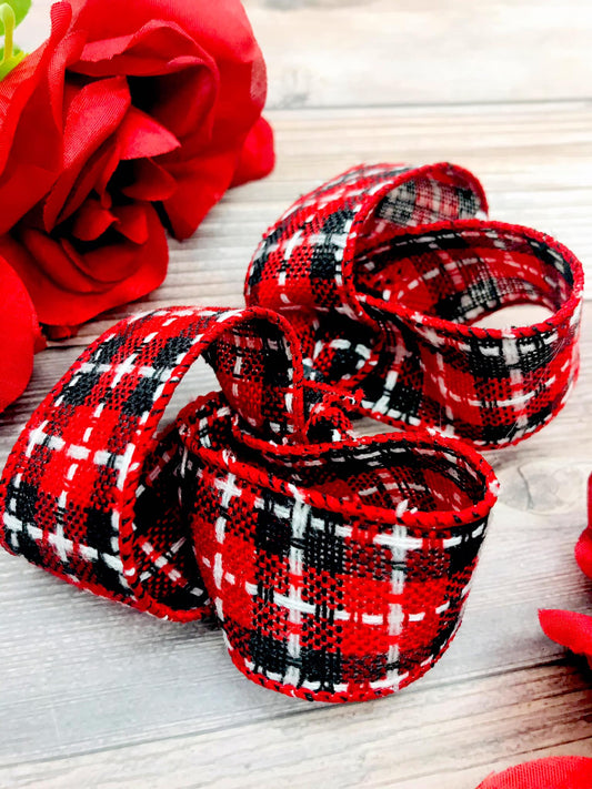 Buffalo Stitching (Red and Black)