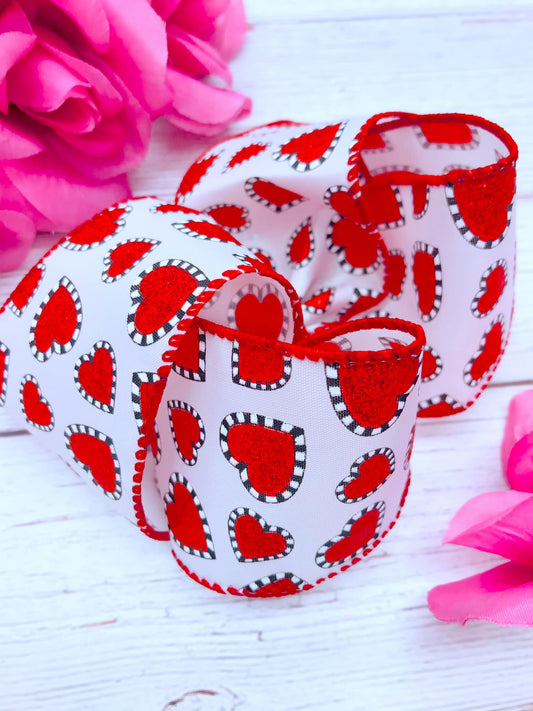 Busy Hearts (White)