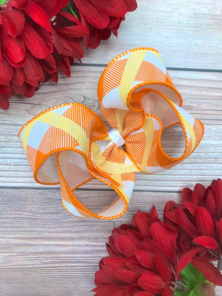 Candy Corn Plaid