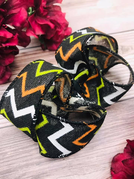 Chevron Lime and Orange