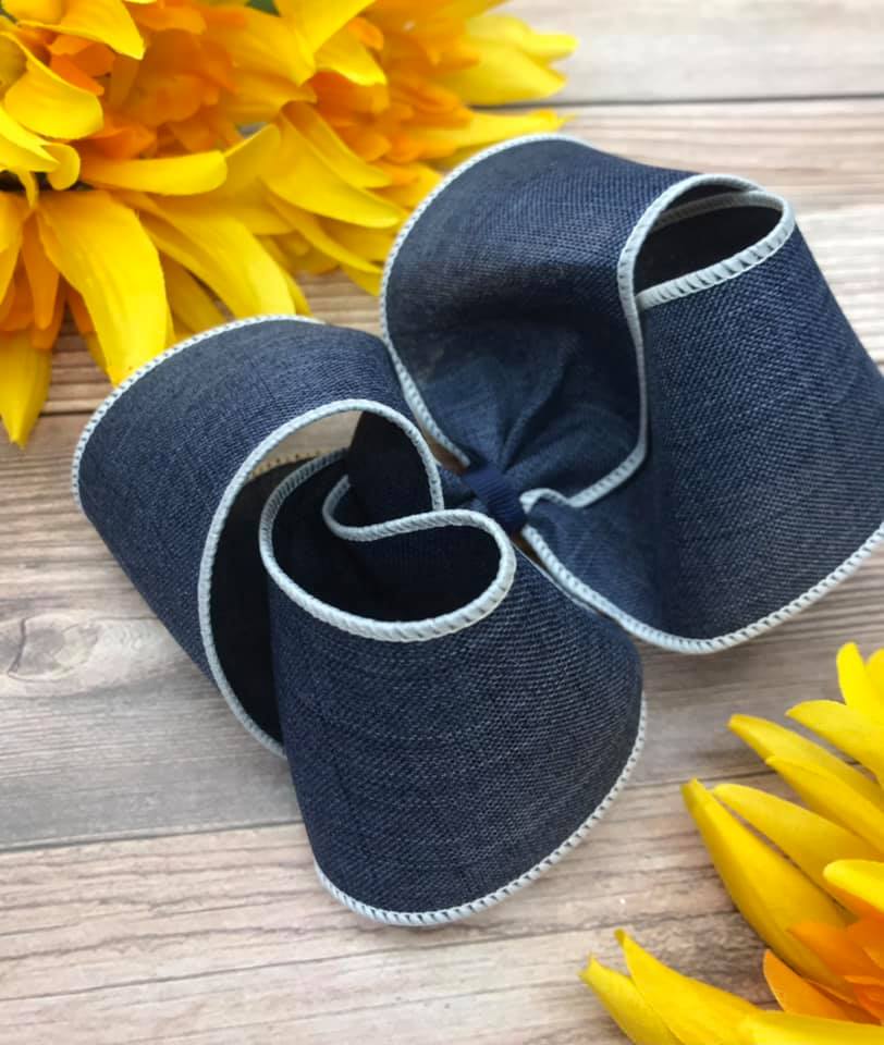 Dark Washed Denim Lined Edge