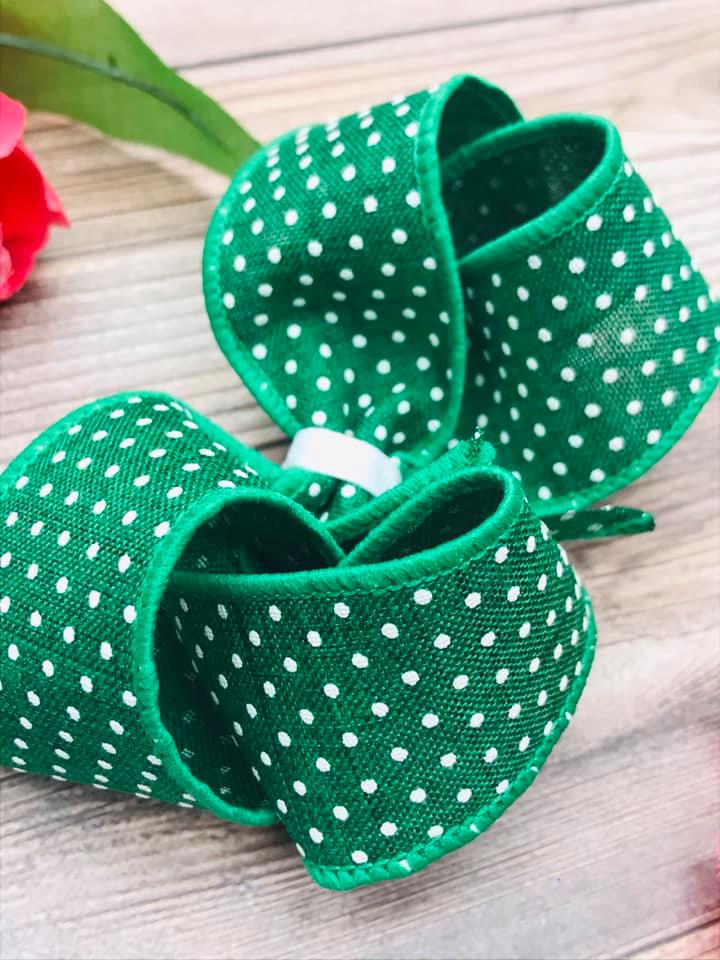 Emerald with White Dotties