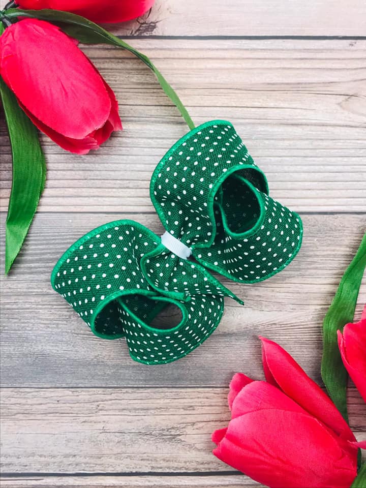 Emerald with White Dotties