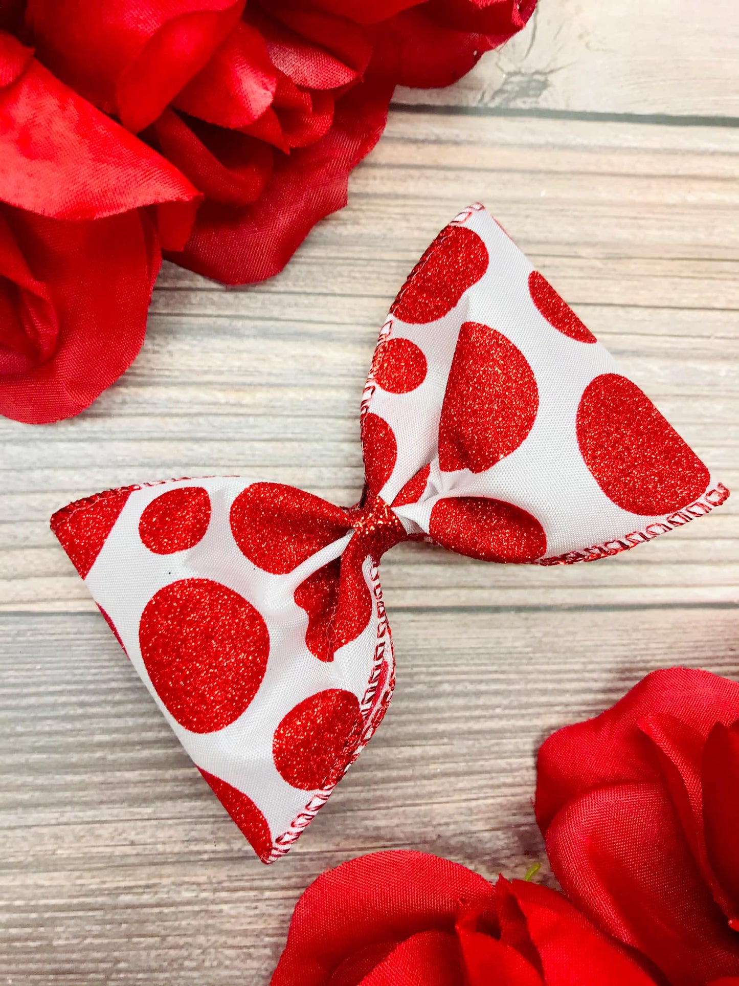 Glitter Dots on Satin