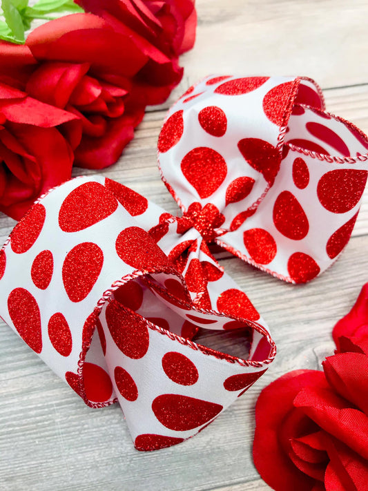 Glitter Dots on Satin