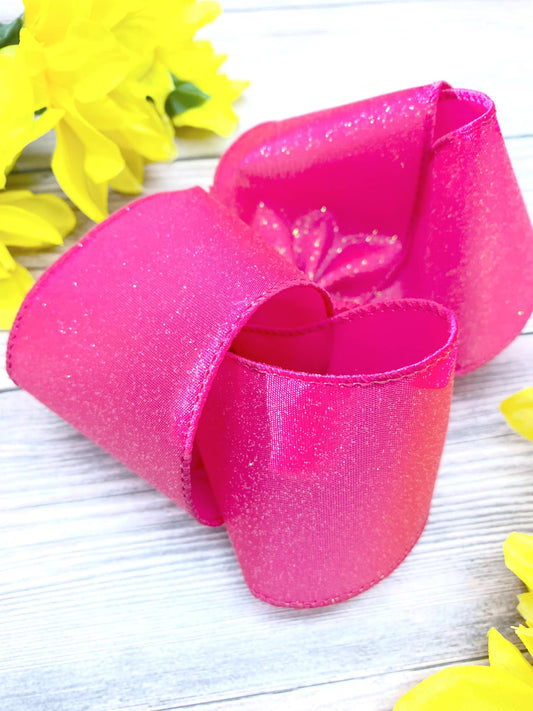 Hot Pink Misted Glitter