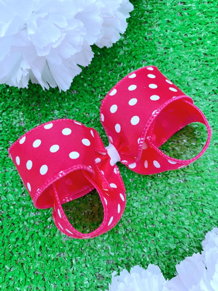 Hot Pink and White Polka Dots