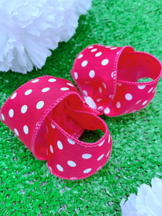 Hot Pink and White Polka Dots