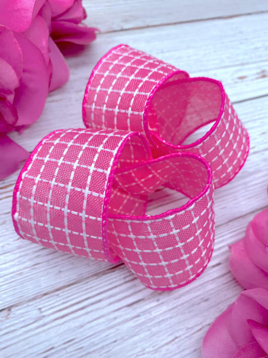 Hot Pink and White Stitching